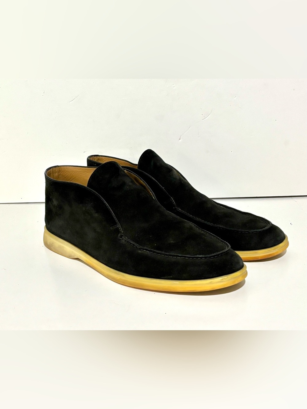 Loro Piana Open Walks Size US 11 44 Black Suede Slip On Chukkas Ankle
Boots